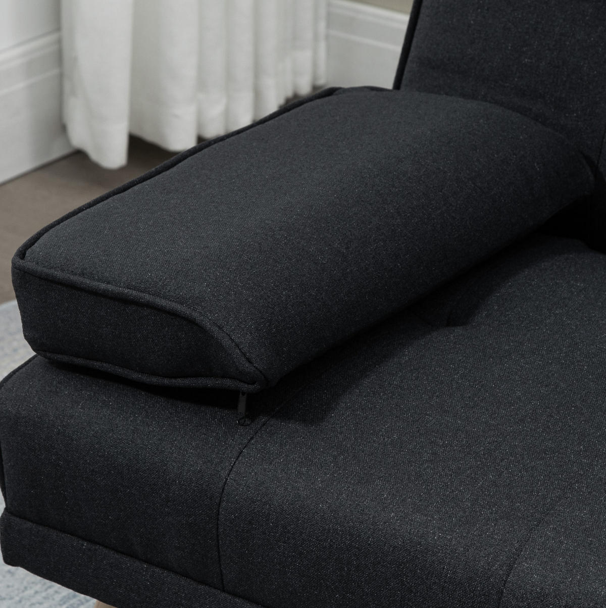 SCHLAFSOFA mit Klapptisch 181 cm Polyester Grau - Grau, Textil (181/78/77cm) - IVMEU