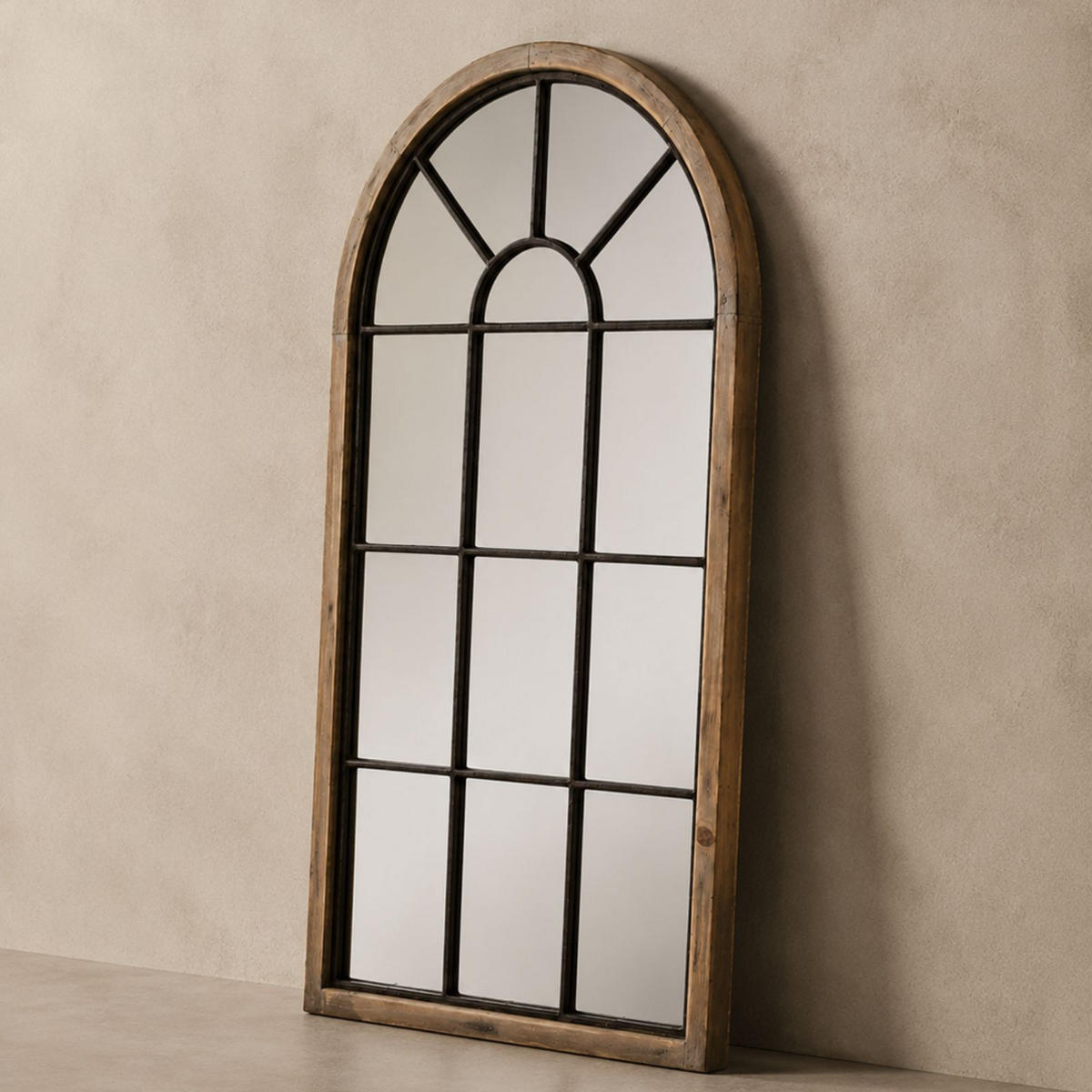 WANDSPIEGEL dekorativ 60/2/106,5 cm - Beige, Holzwerkstoff (2/106.5/60cm) - Atmosphera Createur d´interieur