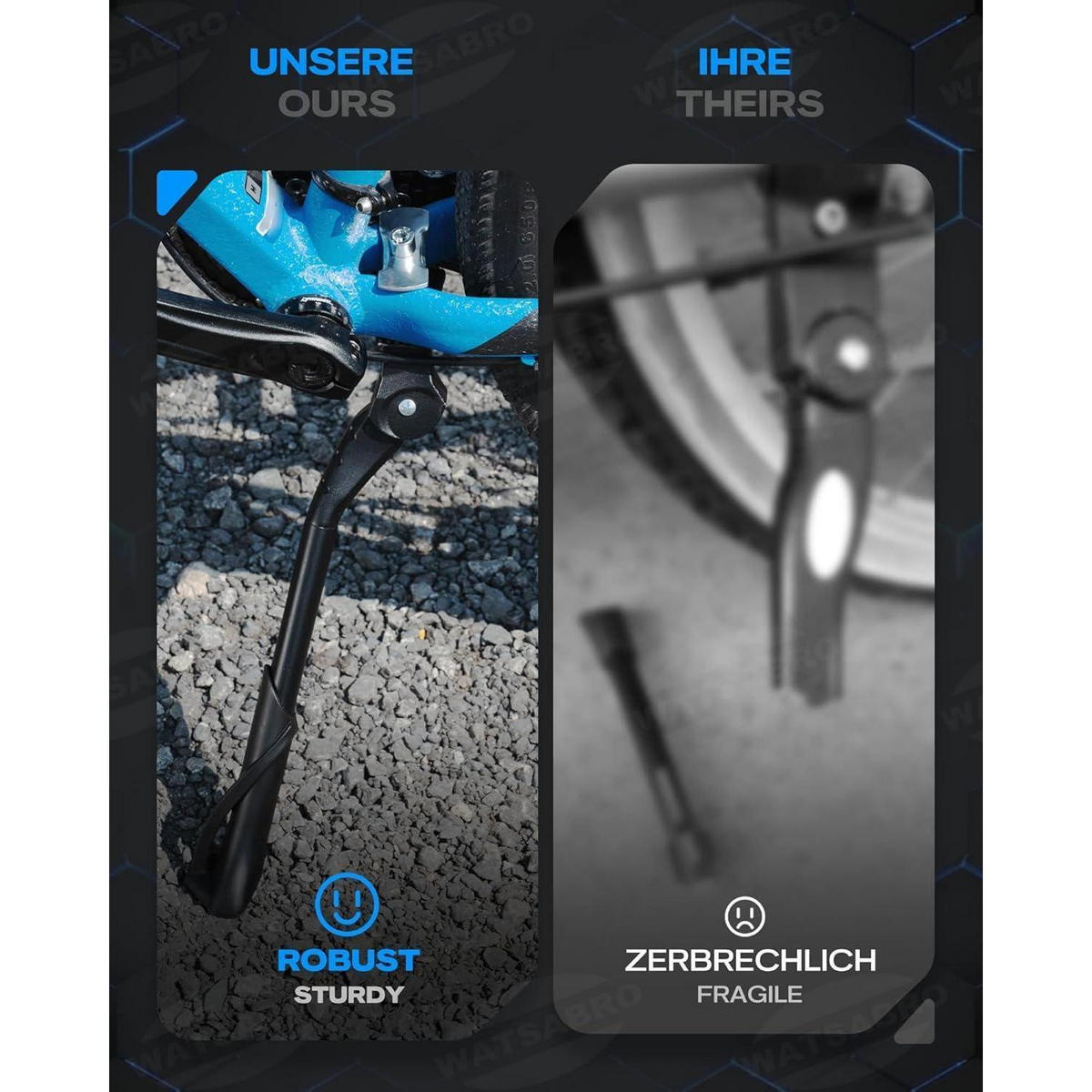 FAHRRADSTÄNDER als höhenverstellbarer Mittelständer, schwarz - Schwarz, Metall (32/6.7/380cm)