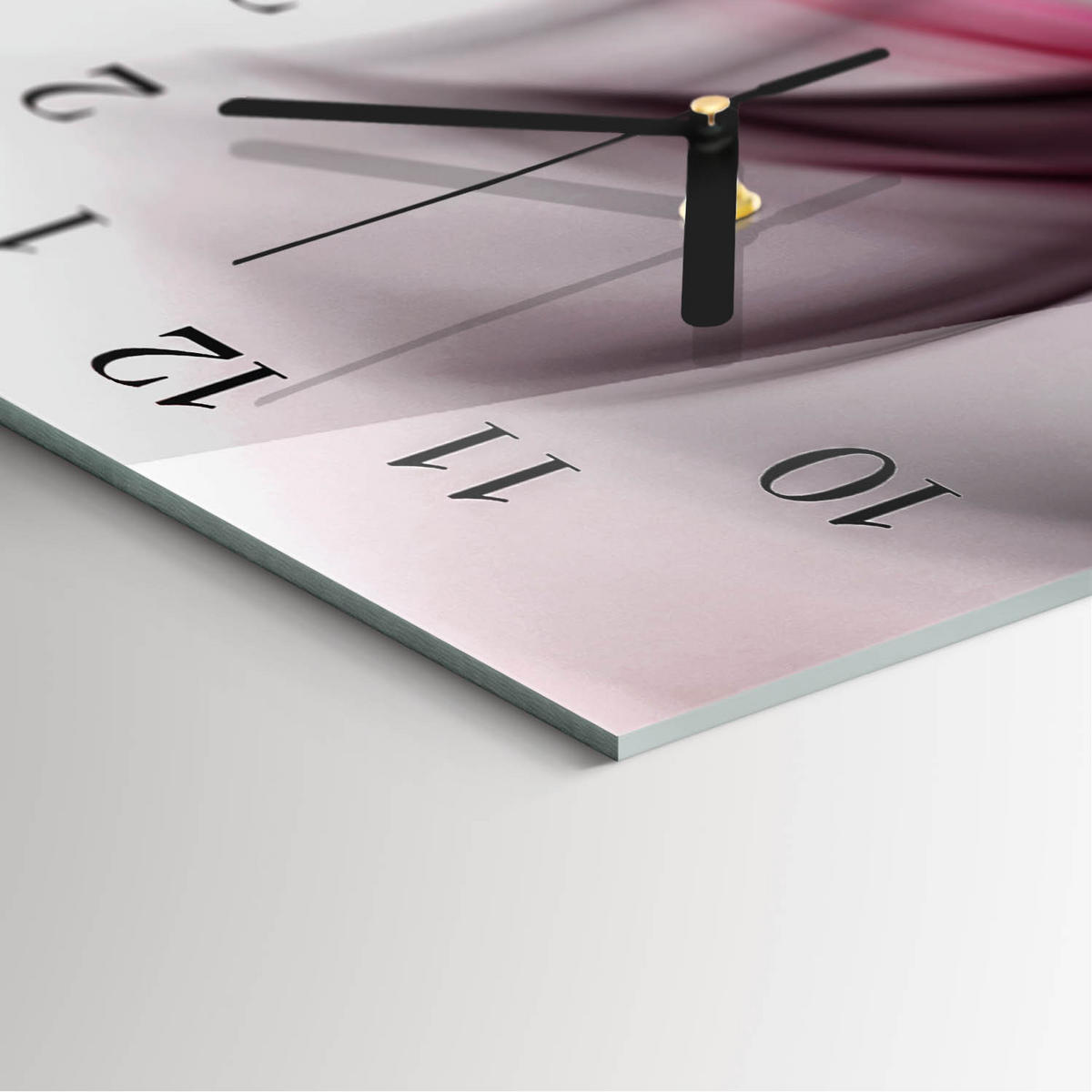 WANDUHR 30x60 cm - Brücke - Lila, Glas (30/60/0.4cm) - TULUP