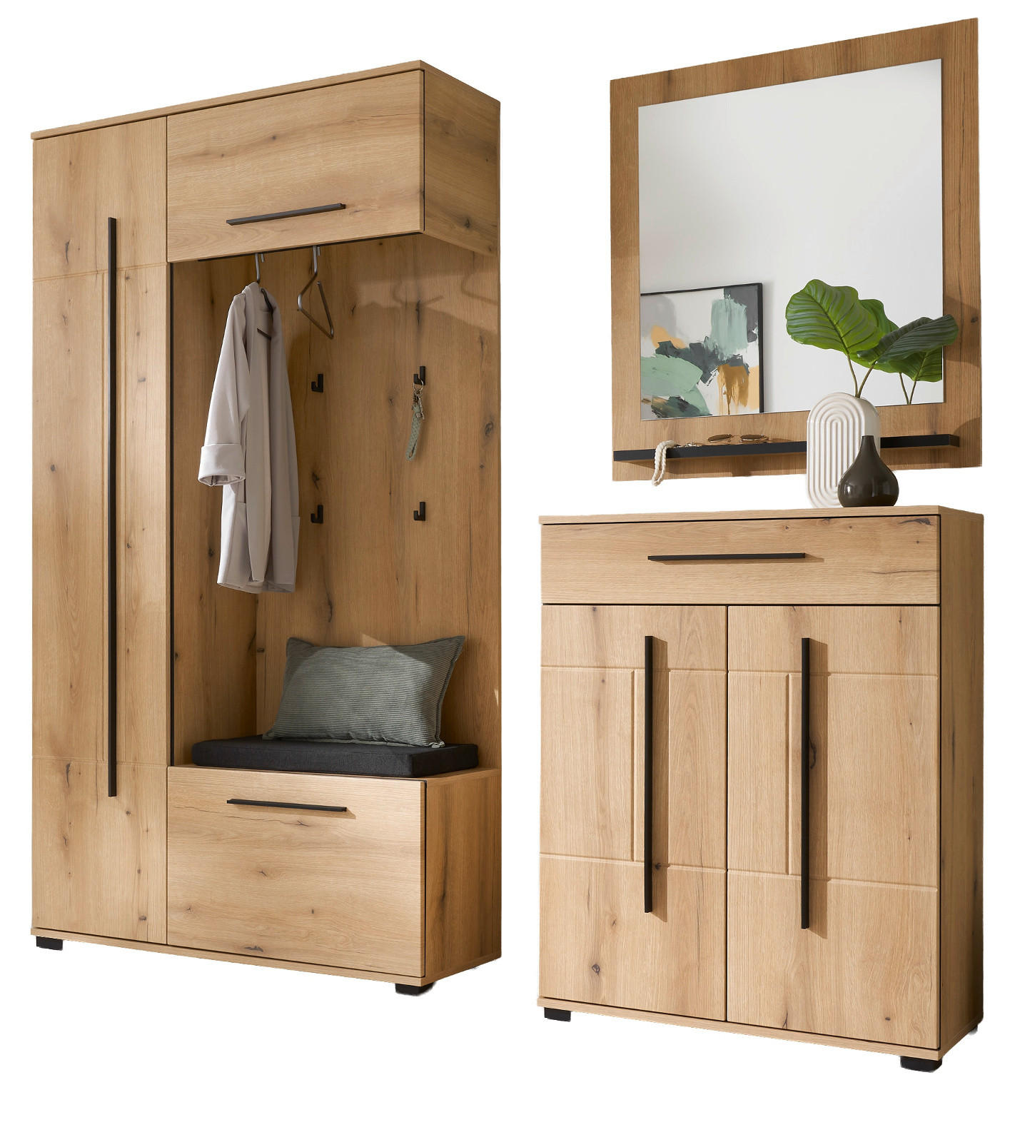 Furn.Design Garderoben-Set Eiche 201x200x39 cm