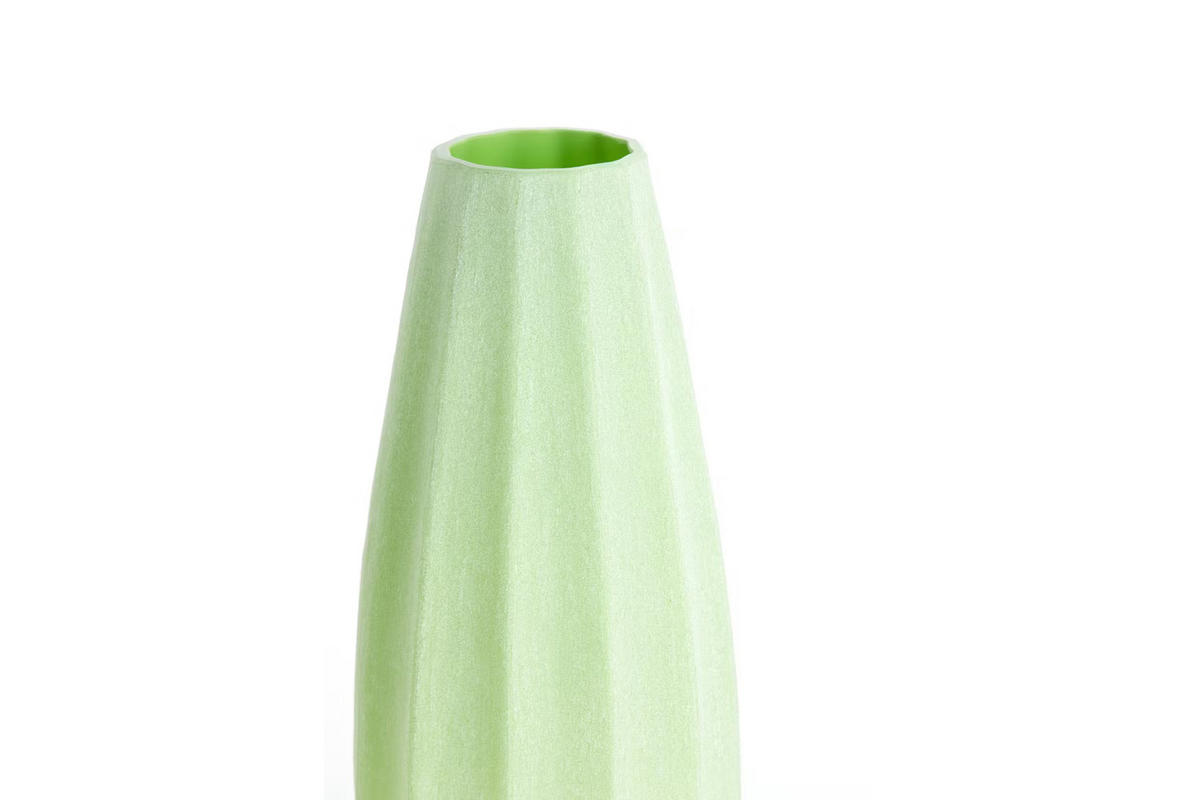 GLASVASE BRADLEY Ø17,5x44,5 cm, Glas, Mintgrün - Mintgrün, Glas (17.5/44.5cm) - Light & Living