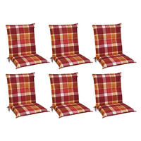 NIEDERLEHNERAUFLAGE Sunny BK 100/50/6cm Rot-Kariert 6tlg - Rot, Textil (50/6/100cm) - Beautissu 