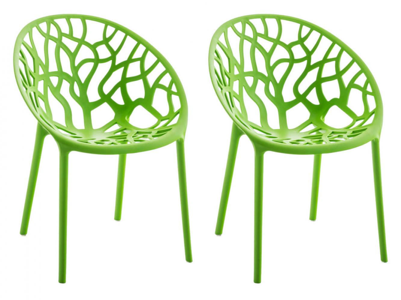 GARTENSTUHL 2er Set Kunststoff grün - Grün, Kunststoff (59/80/60cm) - CLP