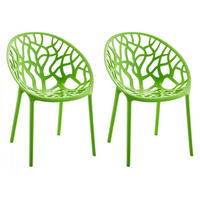 GARTENSTUHL 2er Set Kunststoff grün - Grün, Kunststoff (59/80/60cm) - CLP