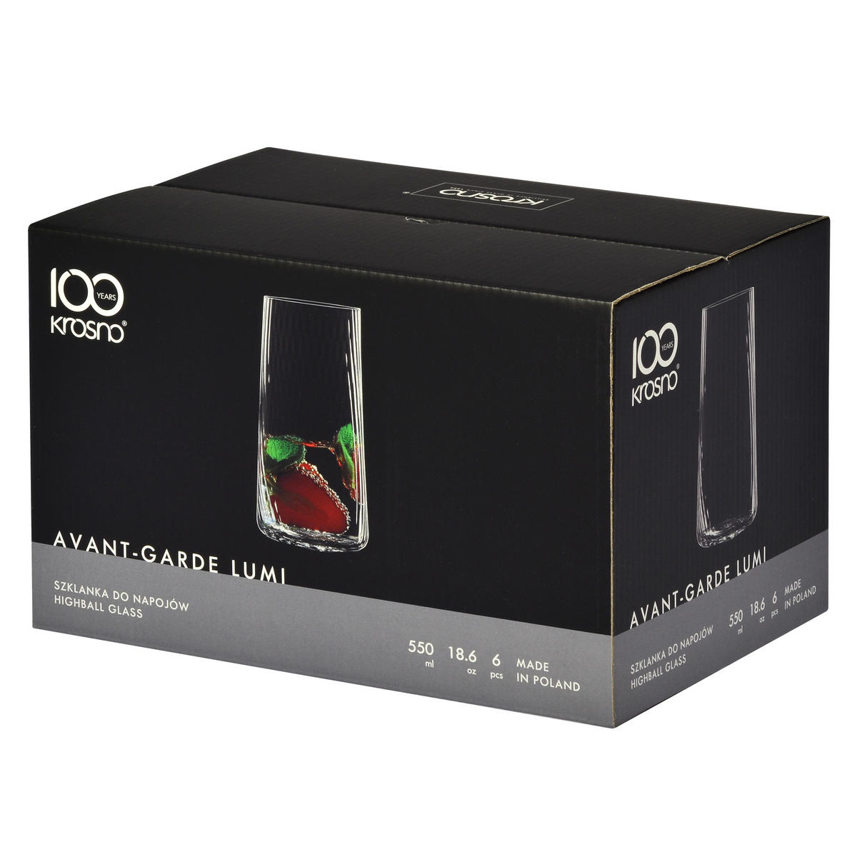 LONGDRINKGLÄSER, 6er-Set, 550 ml - Transparent, Glas (0.55L) - Krosno Glass