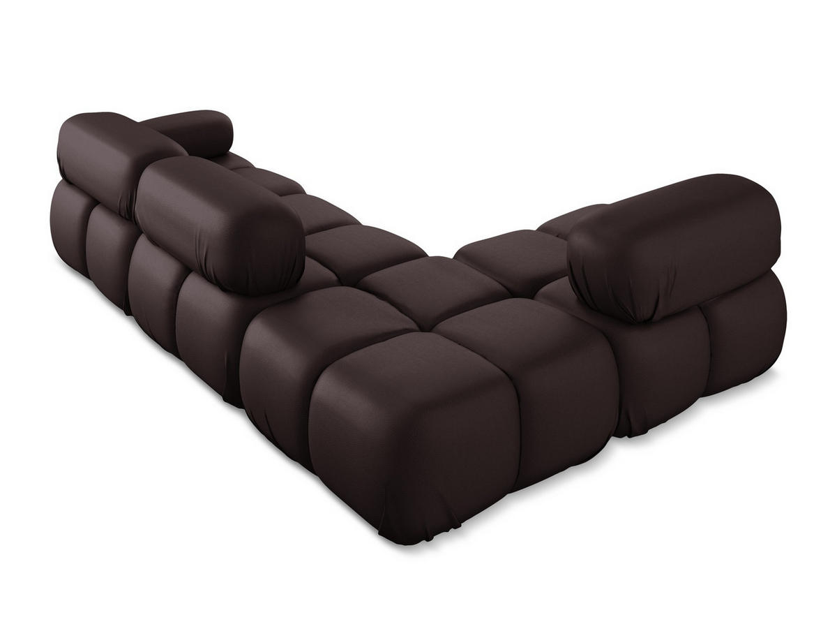 ECKSOFA Links Kunstleder Violett - Blau/Pflaume, Leder/Kunststoff (190/285cm) - Makamii