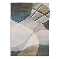 KURZFLORTEPPICH Grau / Blau Badet 160/230 cm - Blau/Grau, Naturmaterialien/Textil (160/230cm) - Atticgo