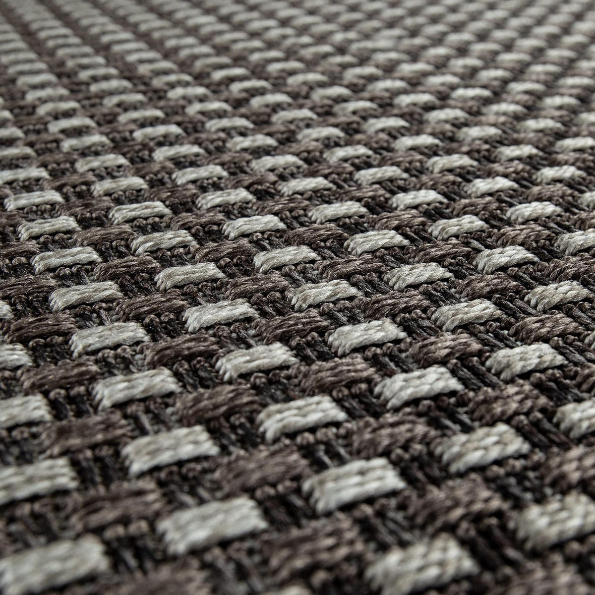 FLACHWEBTEPPICH, in Korbgeflecht-Optik, Anthrazit, 120 x 170 cm - Anthrazit, Textil (120/170cm) - KADIMA DESIGN