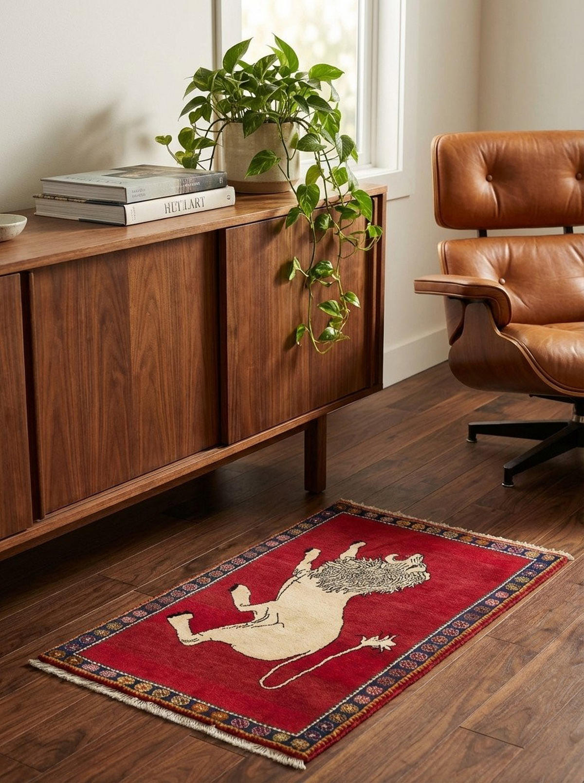 TEPPICH Gashgai Rot 130/83 cm Schurwolle - Rot, Textil (83/130cm) - Looma