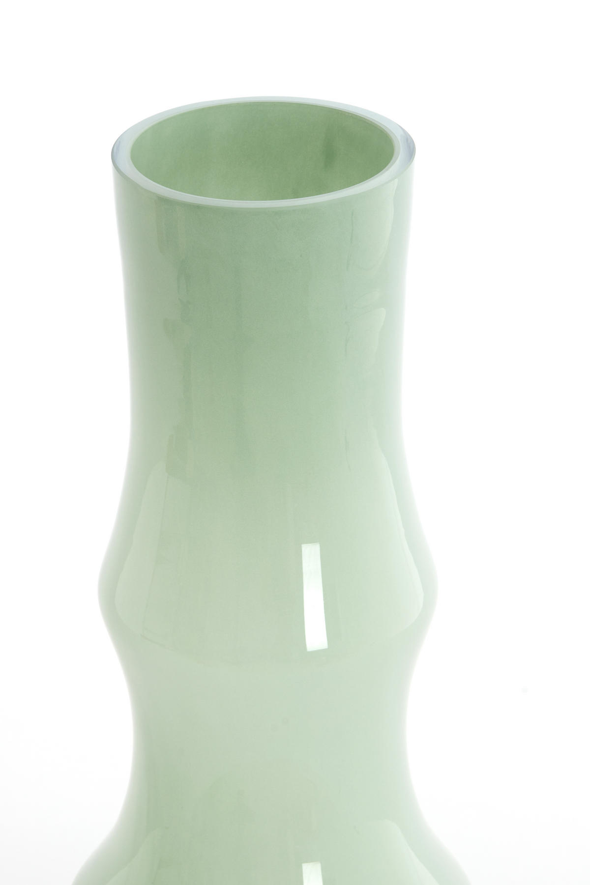 VAZE Fiorenza Grün 23.5/23.5/70 cm - Grün, Glas (70cm) - Light & Living