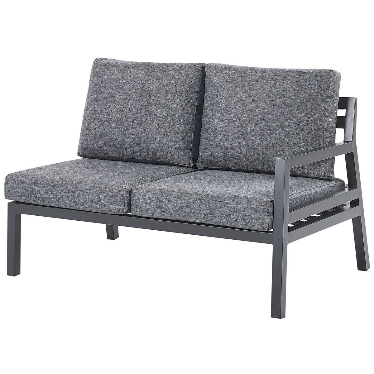 LOUNGE-SET schwarz Vizzini - Schwarz, Metall - Beliani