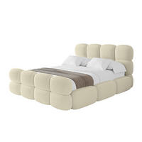 POLSTERBETT mit Bettkasten, Fußteil und Lattenrost, Bett mit Matratze H3/H4 - NOMA-Z 200x200 Beige - Taupe, Holzwerkstoff/Textil (200/200cm) - ALTDECOR