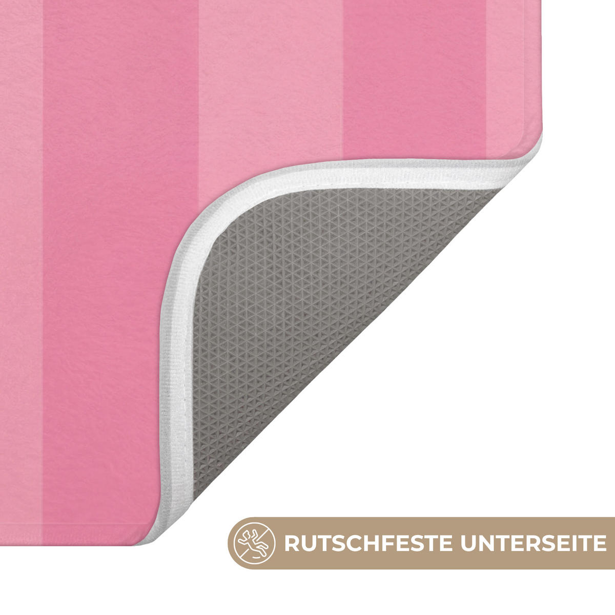 KOUPELNOVÁ PŘEDLOŽKA Pruhované - růžové - Chéri 60x90 cm - růžová, textil/plast (60/90cm) - OnlyWow