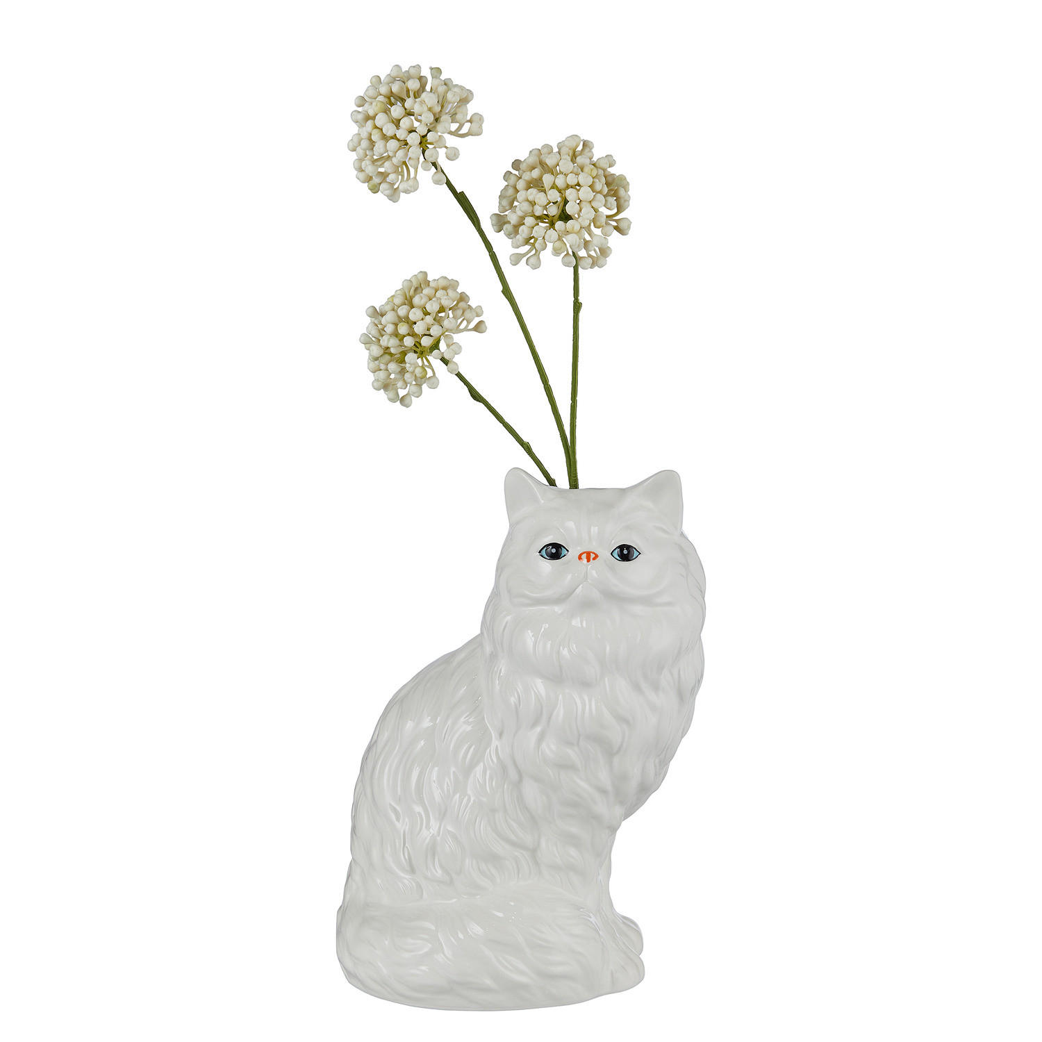 VASE Snow White Katze - Weiß, Stein (26cm) - Butlers