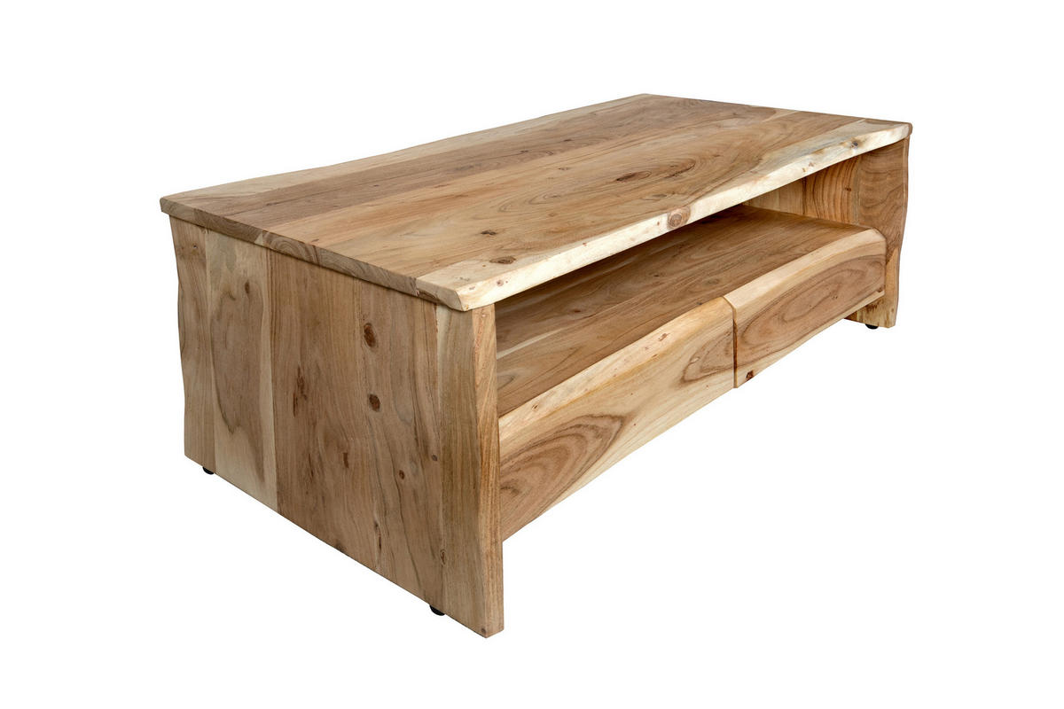 COUCHTISCH DAHLIA - Beige/Naturfarben, Akazienholz/Holz (60/110/45cm) - SAM