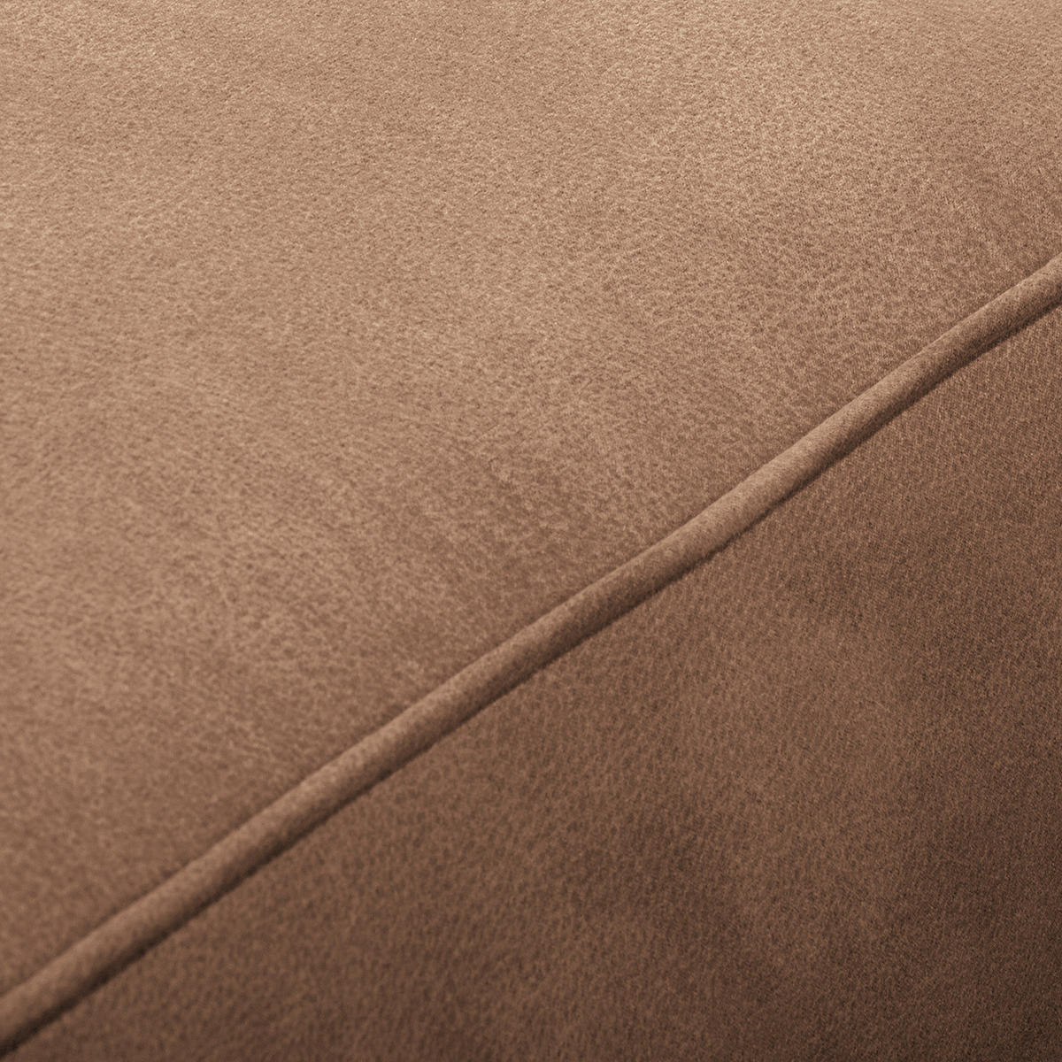 POLSTERHOCKER - Antiklederlook - Hellbraun, Buchenholz/Textil (104/51/63cm) - home24