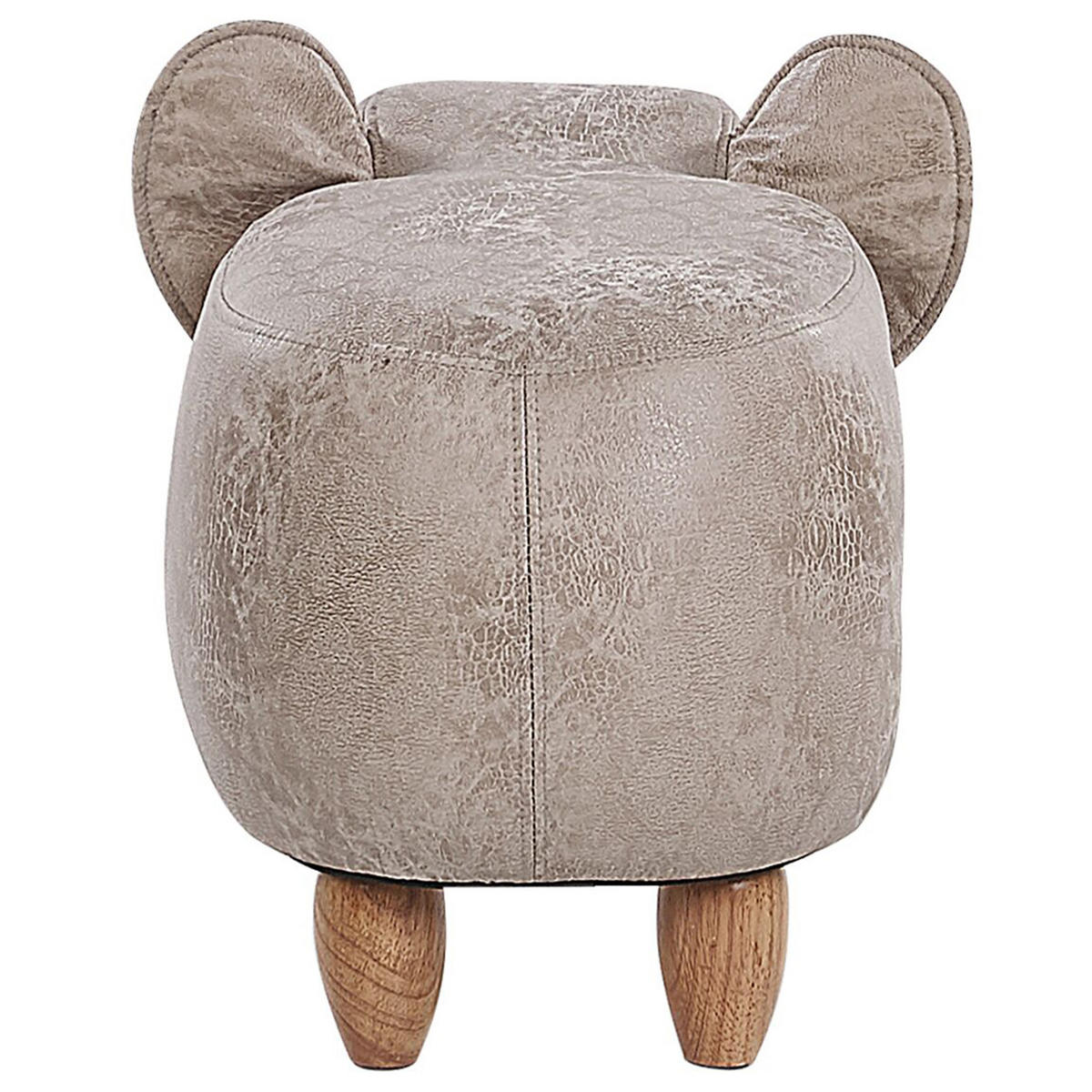 HOCKER Jumbo 63/34/38 cm - Grau, Kunststoff/Textil (34/38/63cm) - Beliani