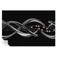 FOTOTAPETE 104x70 cm - Geflochtenes Muster - Schwarz, Textil (104/70cm) - Wallfluent