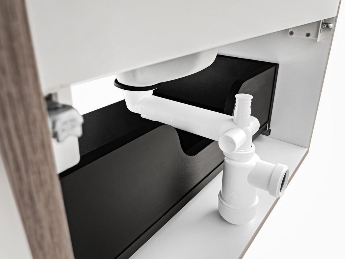 BADMÖBEL-SET 7 Teile - Bali White B BM17 in Weiß - Weiß Hochglanz, Holz (80/187/46cm)