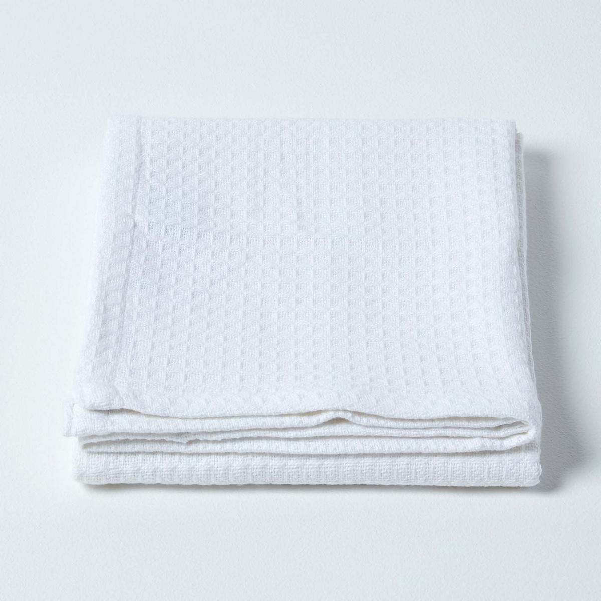 BABYDECKE Waffelpiqué 90/110 cm, Bio-Baumwolle - Weiß, Textil (90/112cm) - Homescapes