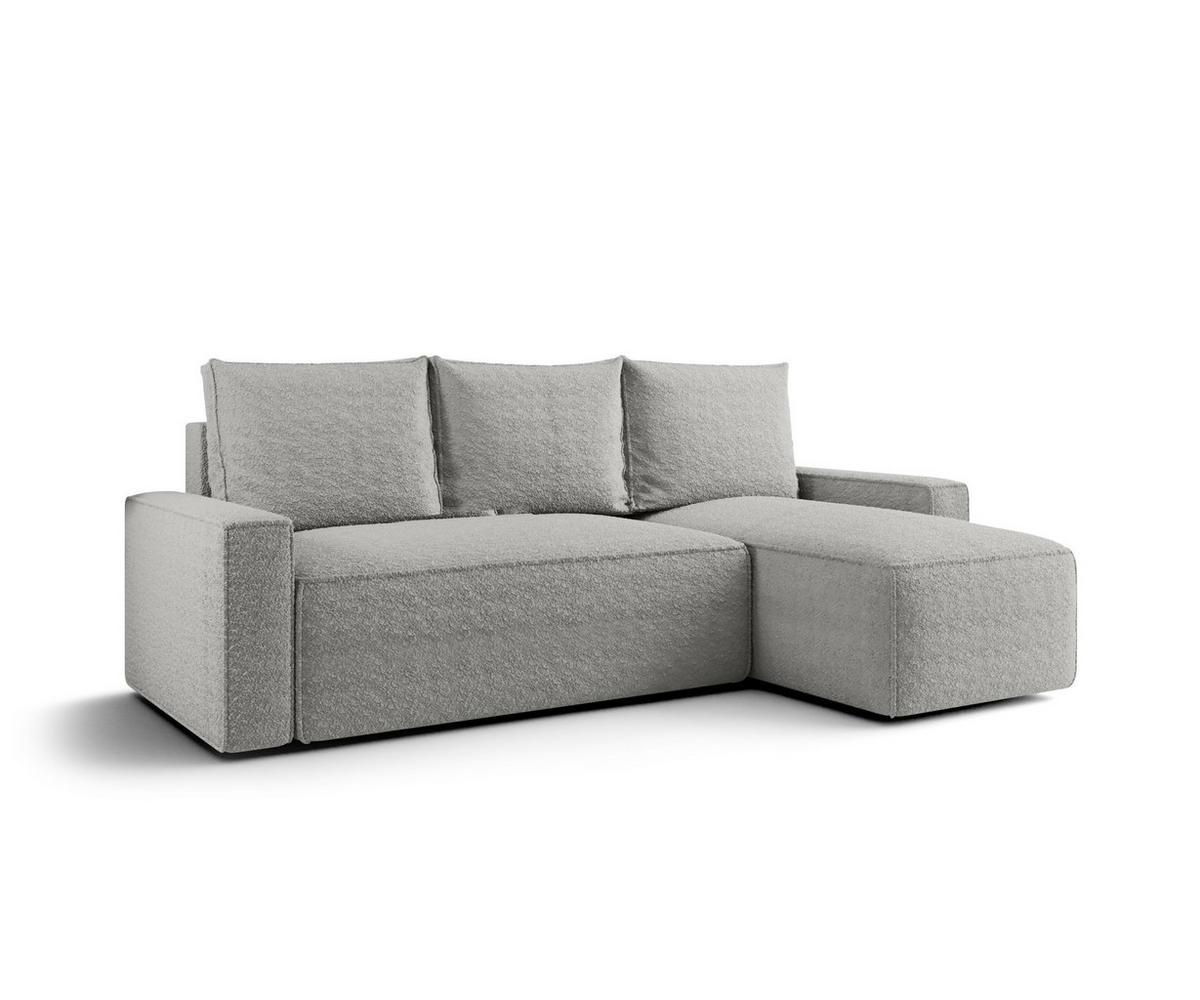ECKSOFA mit Schlaffunktion SAVIO Quelle 83 Rechts - Grau, Textil (232/140cm) - Bedante