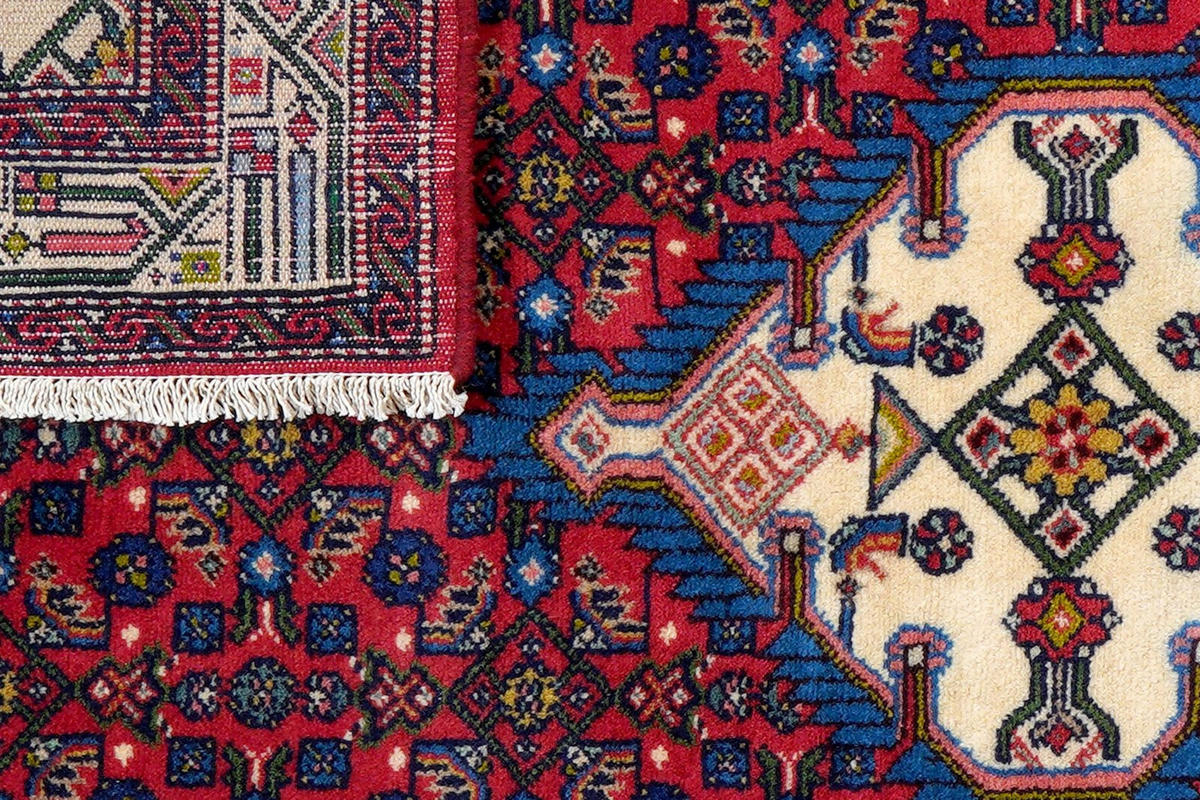 ORIENTTEPPICH handgeknüpft Assadabad Rot 154/107 cm Schurwolle - Rot, Textil (107/154cm) - Looma