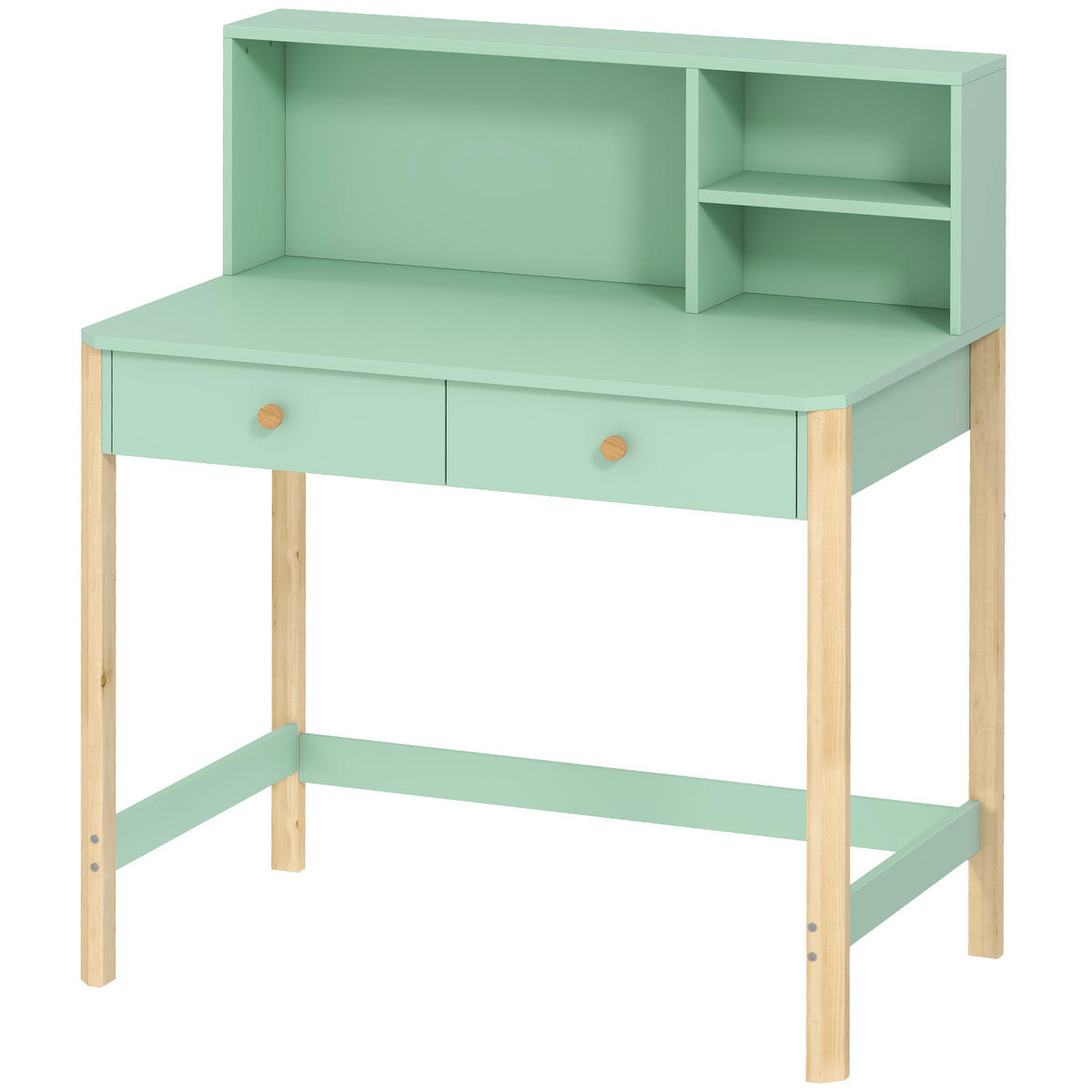 SCHREIBTISCH DE-17554 Grün - Grün, Holzwerkstoff (90/105/52cm) - ComfortXL