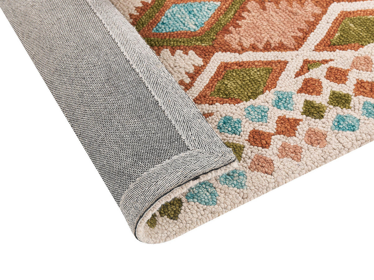 TEPPICH geflochten Ermenek 200/140 cm - Multicolor, Textil (140/200cm) - Beliani
