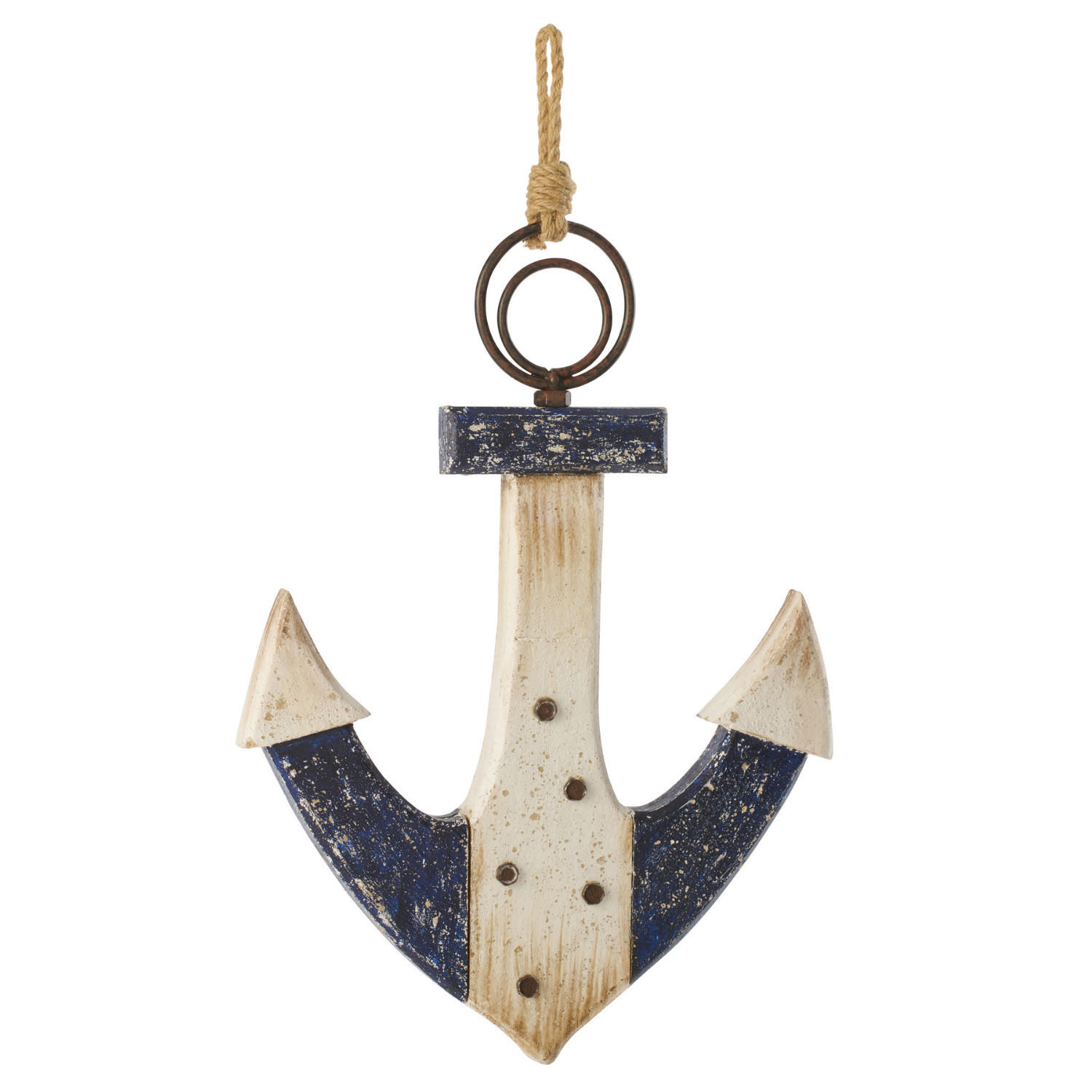 DEKO ANKER - Blau, Holz (3/55/40cm) - J-Line