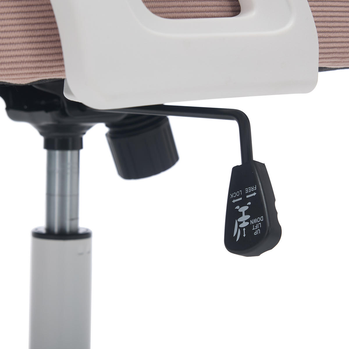DREHSTUHL DE-41032 mit Netzrücken und verstellbarer Lendenstütze Rosa - Pink, Metall (58/108/65cm) - ComfortXL