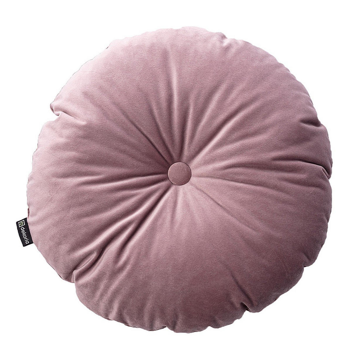 KISSEN Velvet rund, rosa, 37cm - Rosa, Textil (37cm) - Dekoria