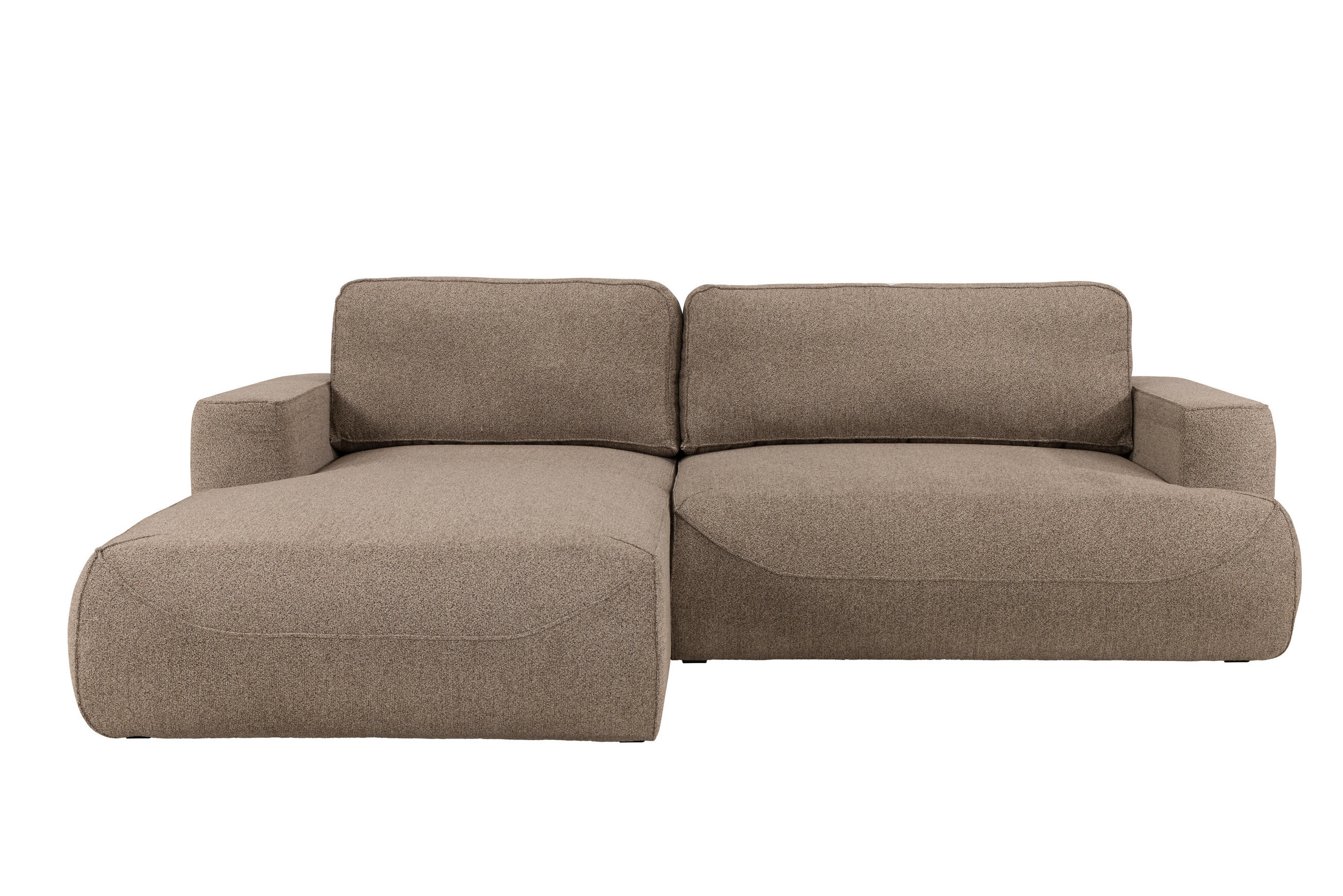ECKSOFA LUNA mit Bettkasten und Schlaffunktion, Braun - Braun, Textil (195/271cm) - KS Home Concept
