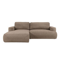 ECKSOFA LUNA mit Bettkasten und Schlaffunktion, Braun - Braun, Textil (195/271cm) - KS Home Concept
