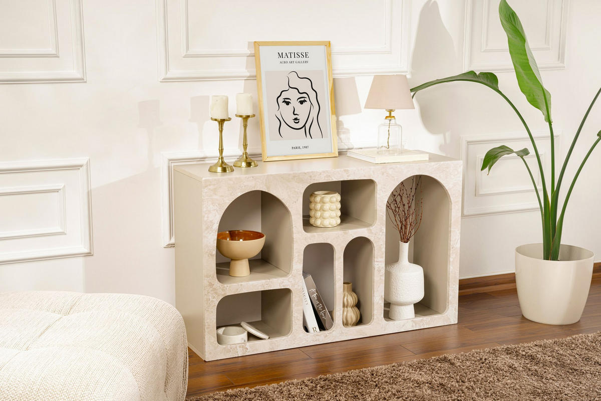 BUFFETSCHRANK liva beige - Beige, Holz (37/74/120cm) - Habitat Garten