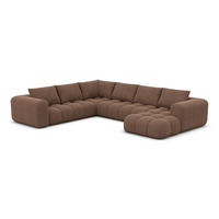 WOHNLANDSCHAFT Casaluna U-Form Braun Strukturstoff - Braun, Kunststoff (338/88/267cm)