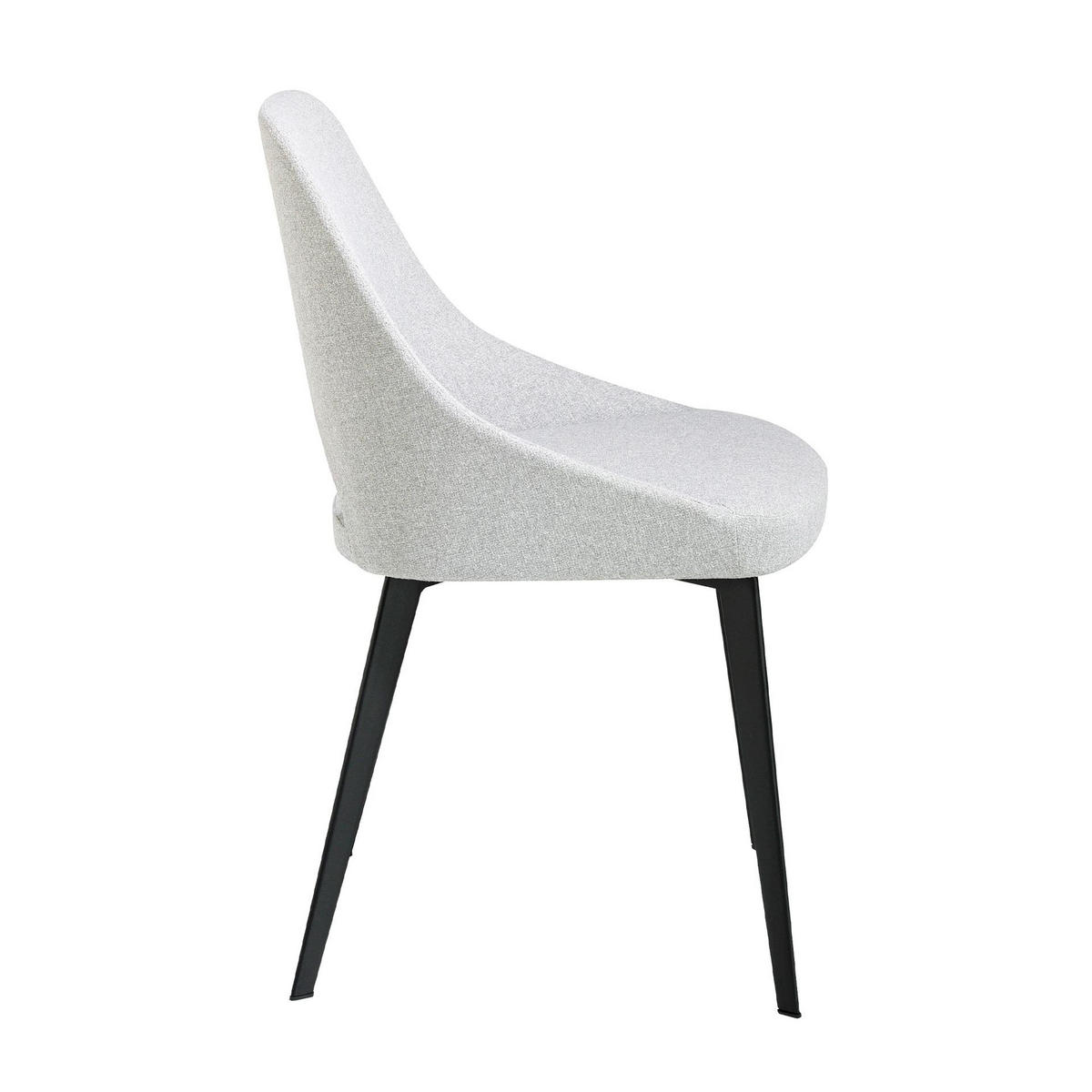 STUHL aus grauem Stoff - Schwarz/Grau, Textil/Metall (50/81/50cm) - ANGEL CERDA