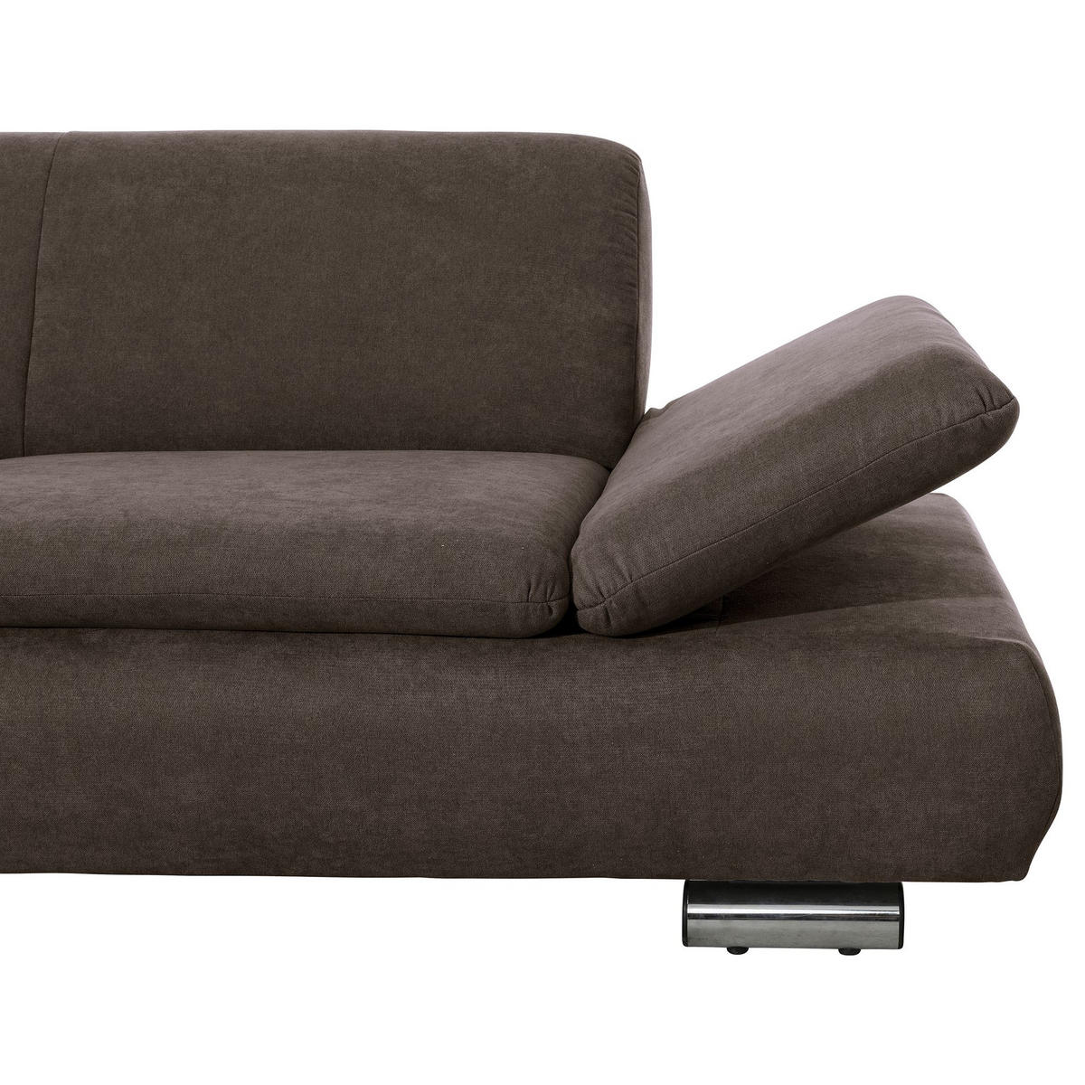 ECKSOFA mit Ottomane links Kaye Flachgewebe schoko - Mokka, Kunststoff (190/270cm) - 58aufmkessel