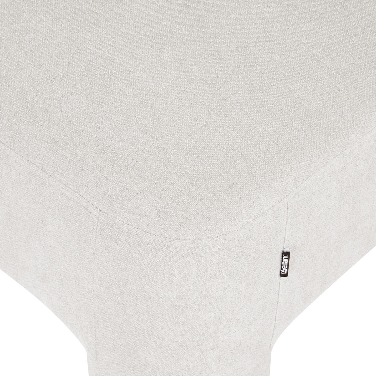 OTTOMANE Stoff Weiß Hogbo - Weiß, Textil (100/45/70cm) - Beliani
