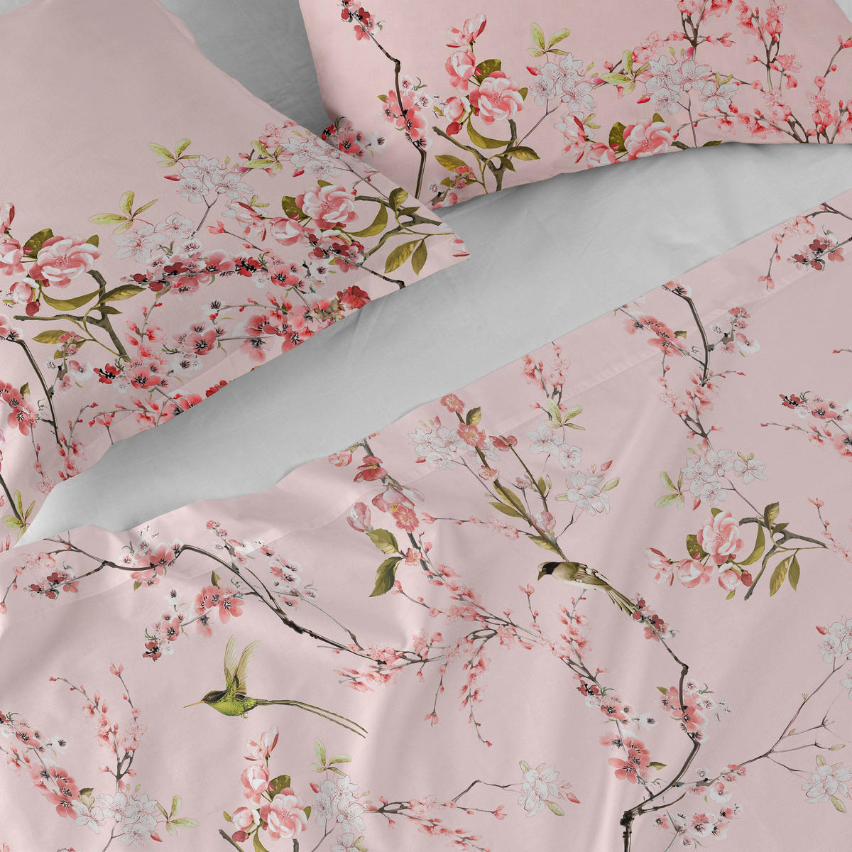 OBERLAKEN Chinoiserie rose 240x270 cm (Übergrösse) - Multicolor, Textil (240/270cm) - Happy Friday