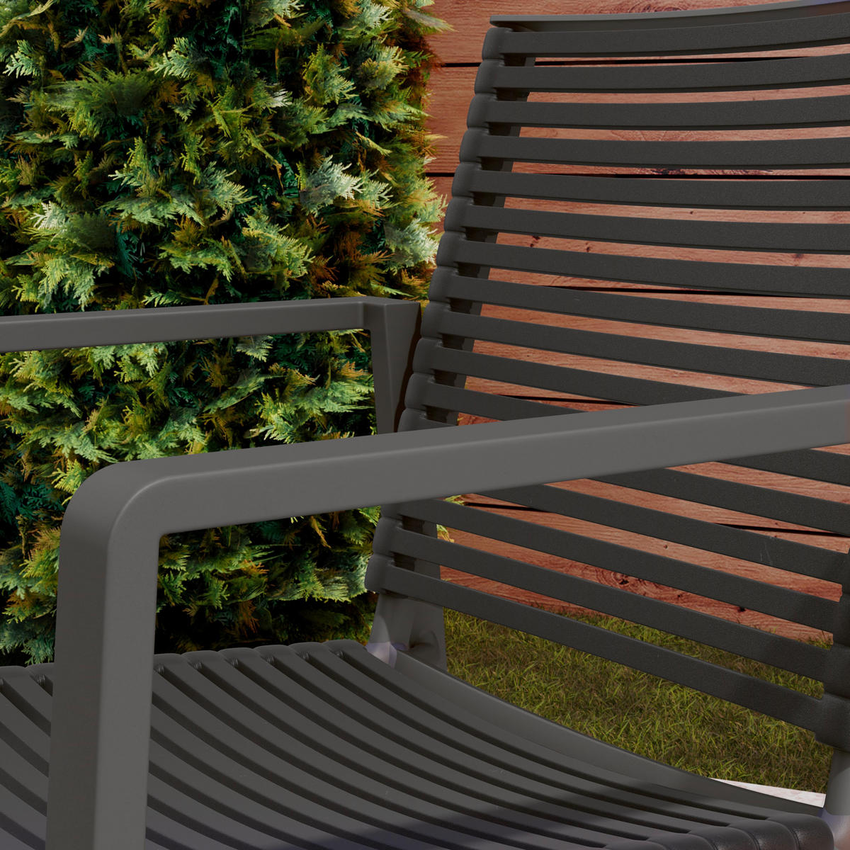 GARTENSTUHL Cancun Anthrazit - Anthrazit, Metall (1/85/63cm) - Mömax
