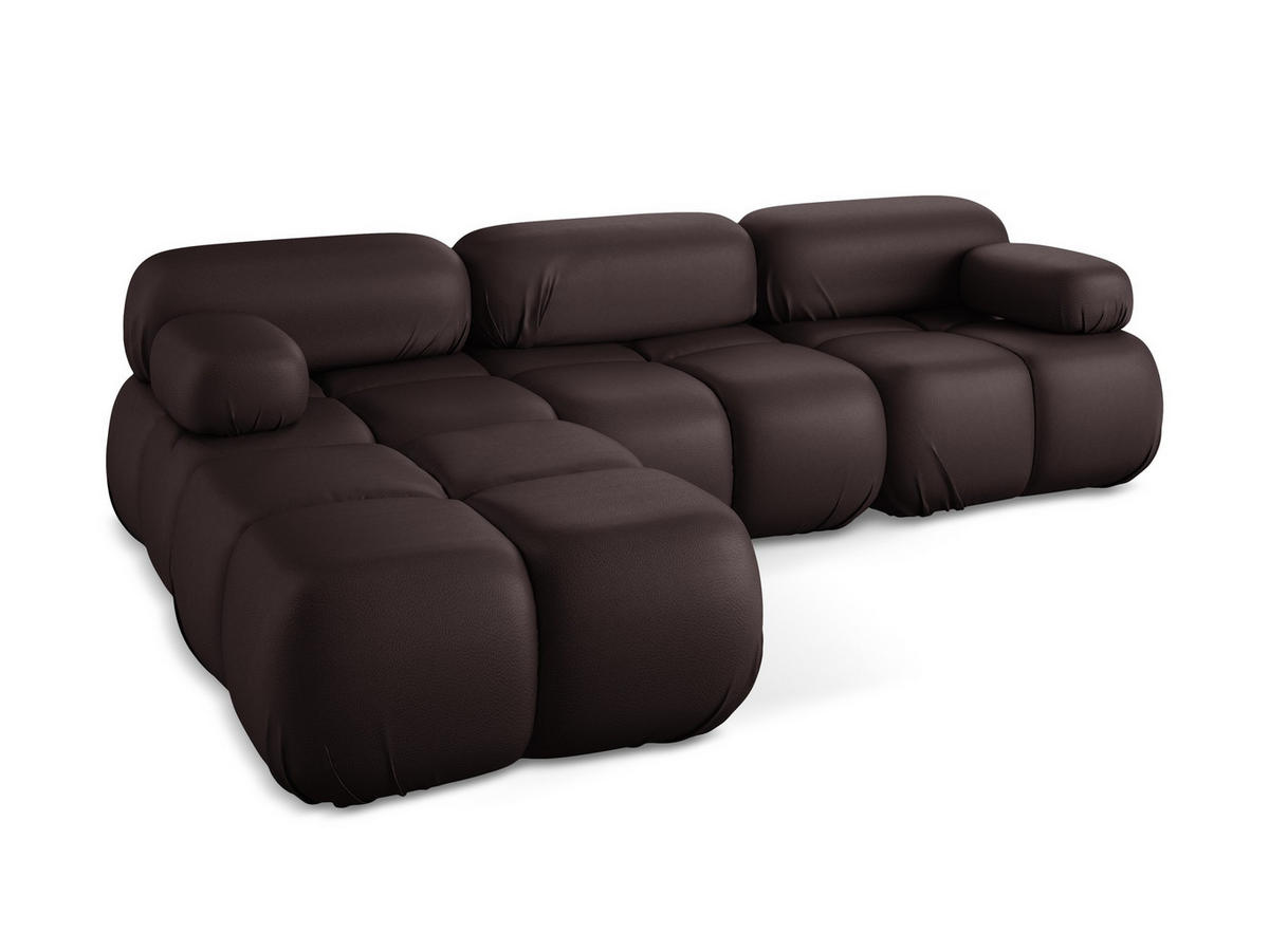 ECKSOFA Beidseitig Kunstleder Violett - Blau/Pflaume, Leder/Kunststoff (285/191cm) - Makamii