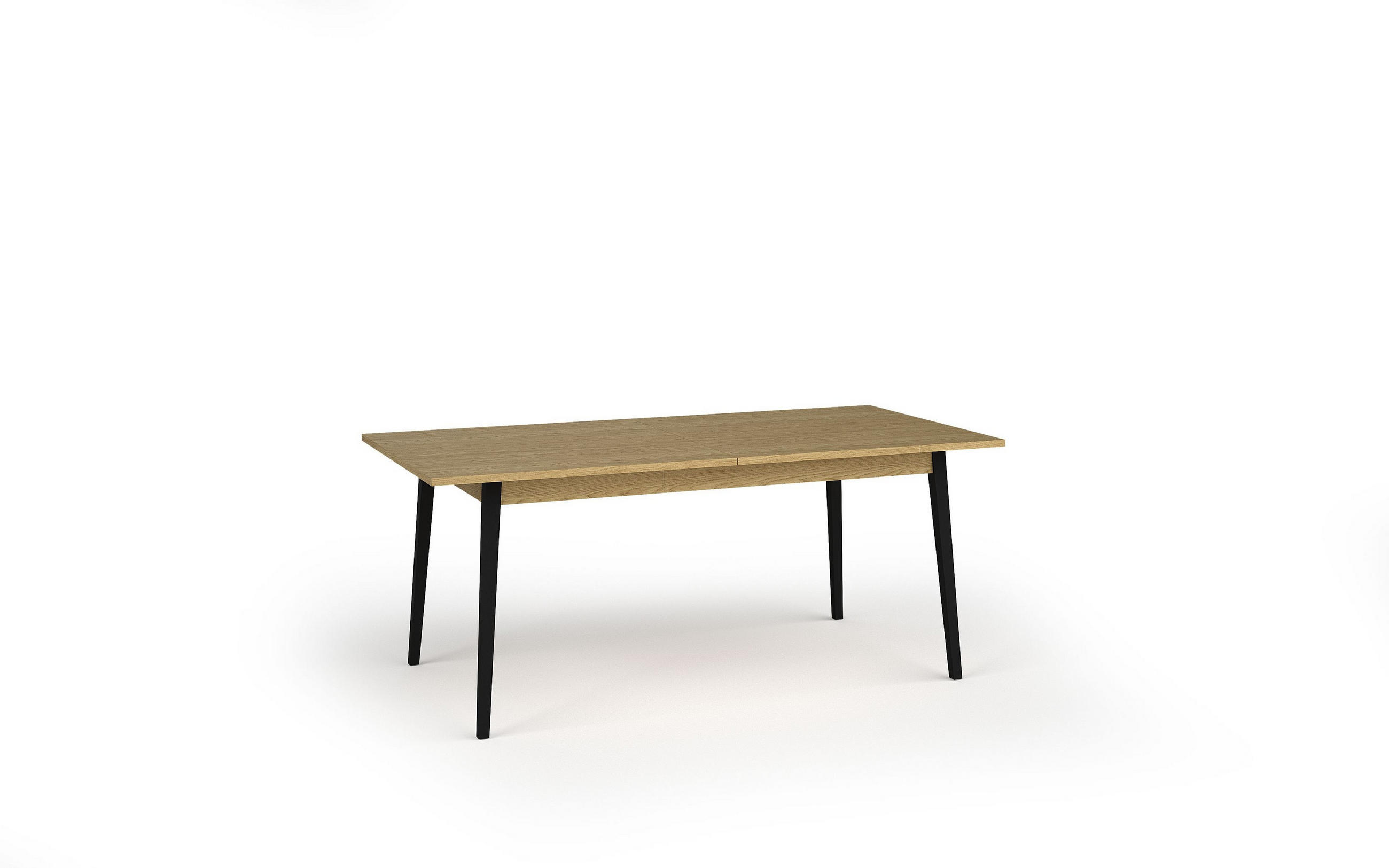 ESSTISCH AXIS Ausziehbar 160 - 200 / 90 x 75,5 cm - Eichefarben/Schwarz, Holz (160/90/75.5cm) - MASSENO