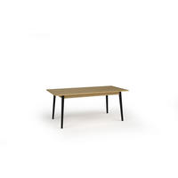 ESSTISCH AXIS Ausziehbar 160 - 200 / 90 x 75,5 cm - Eichefarben/Schwarz, Holz (160/90/75.5cm) - MASSENO