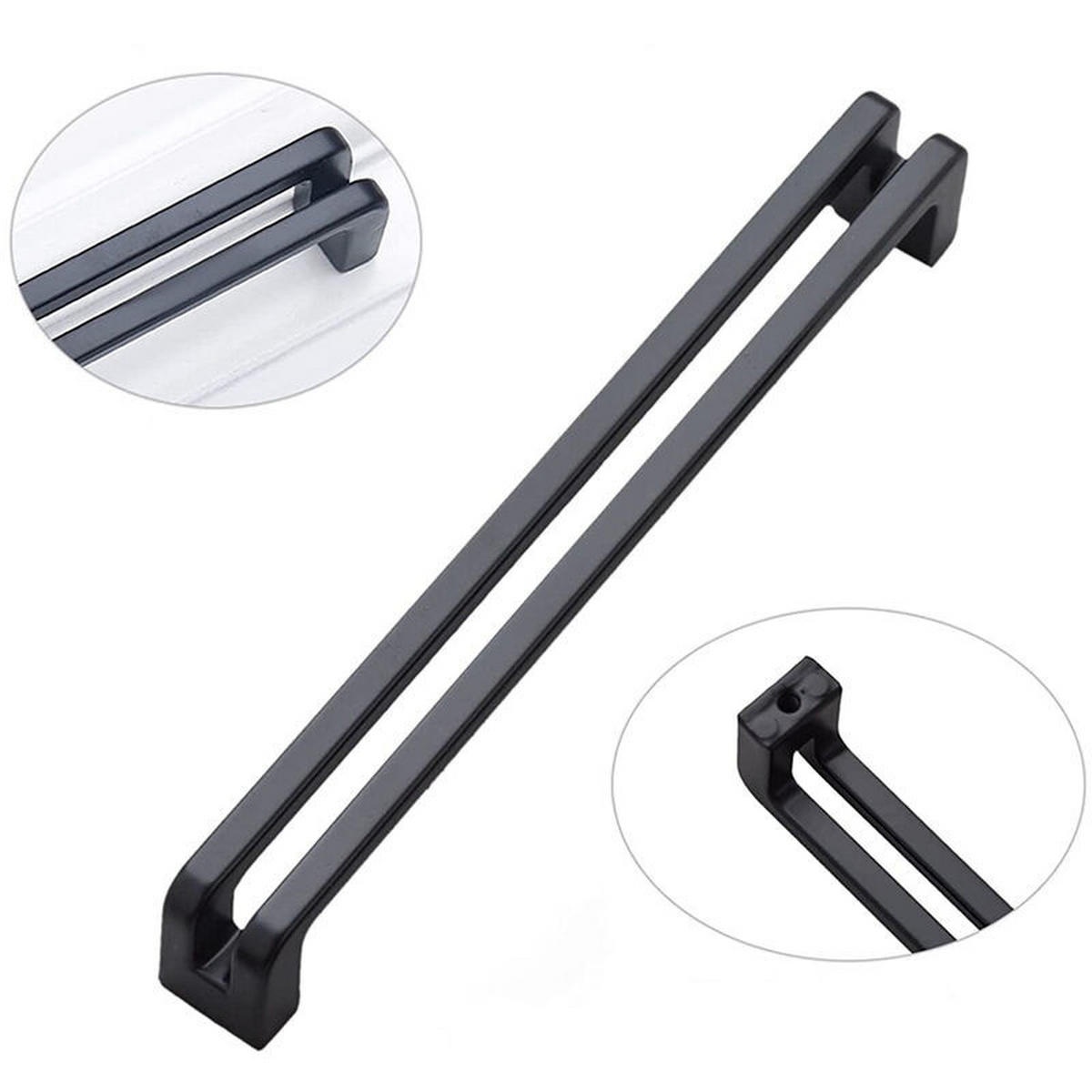 MÖBELGRIFF 10er-Set 160 mm Zinklegierung - Schwarz, Metall (2.5/2.6/16.9cm)