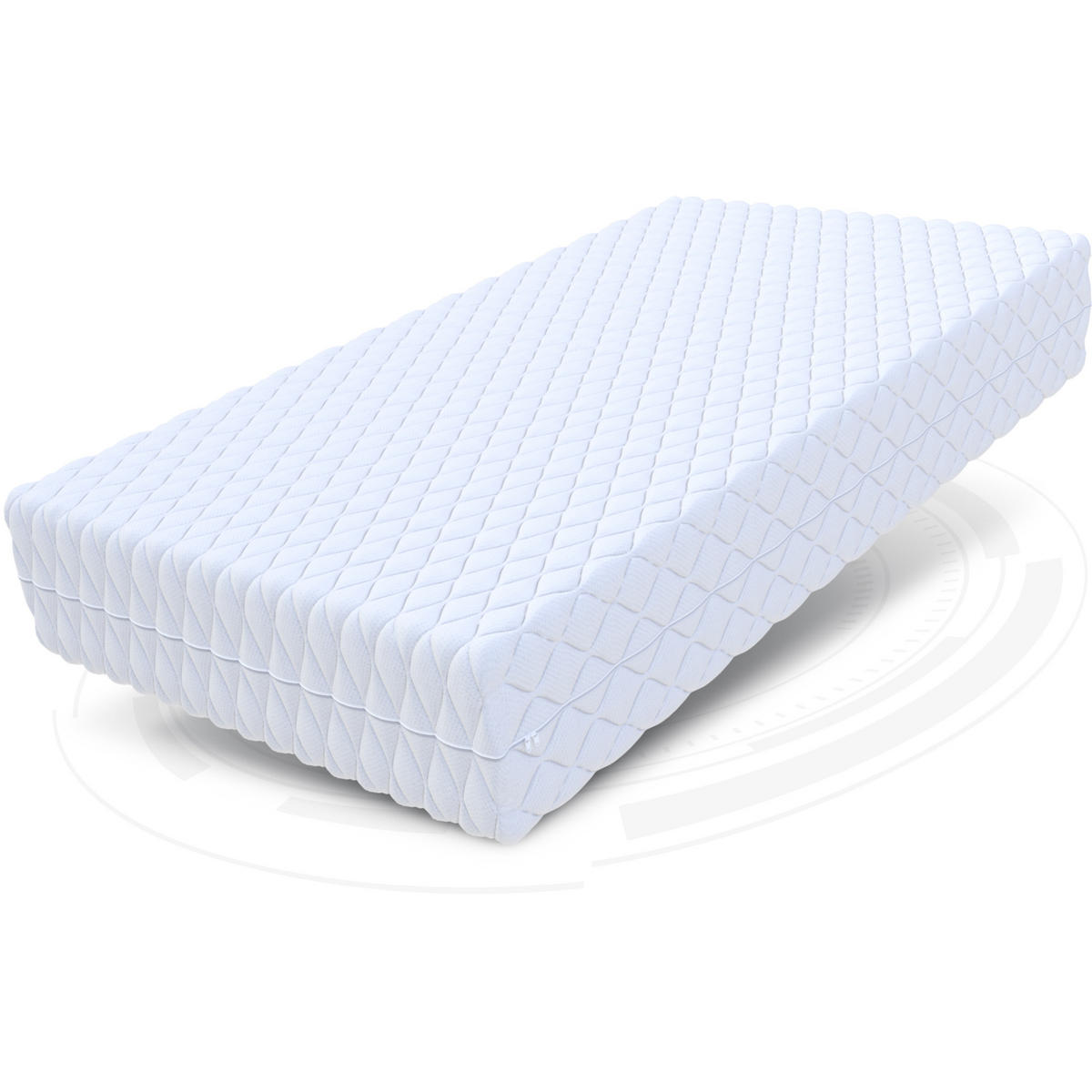 TASCHENFEDERKERNMATRATZE Apus H2 H4 24 cm - Weiß, Textil (100/200cm) - FDM