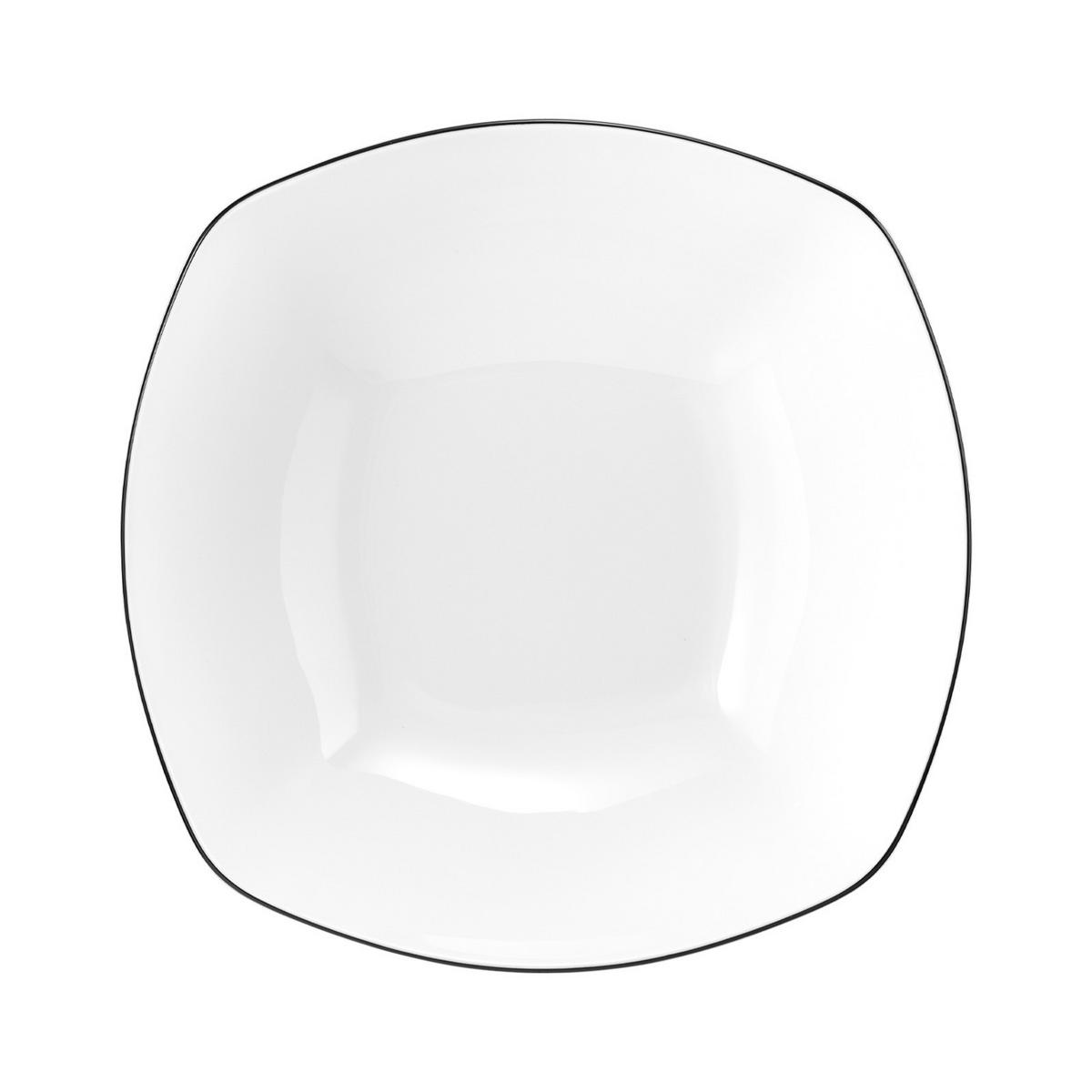 SCHÜSSEL Lido Black Line weiß 24,5 cm - Weiß, Keramik (1cm) - Seltmann Weiden