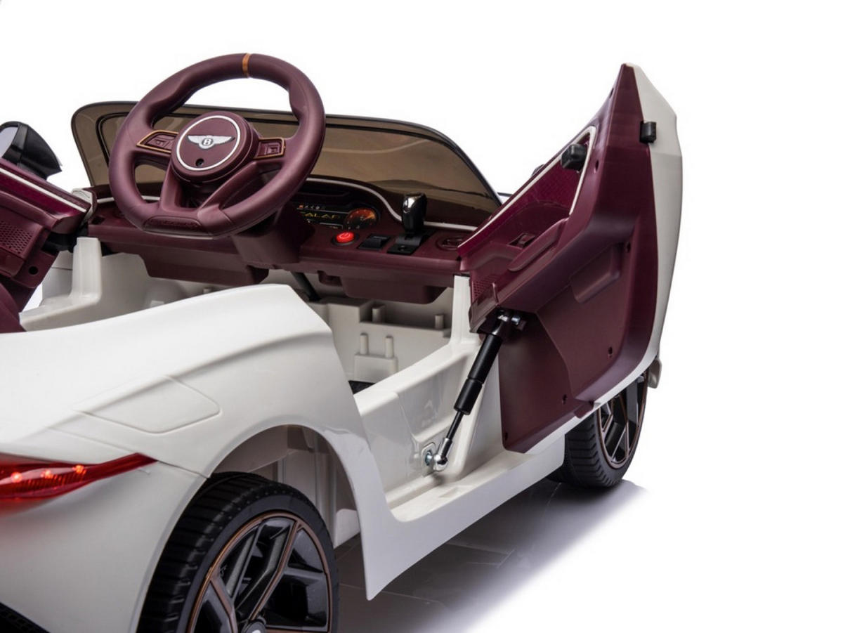 KINDER ELEKTROAUTO Bentley Bacalar weiß - Weiß, Kunststoff (108/65/45cm) - TPFLiving
