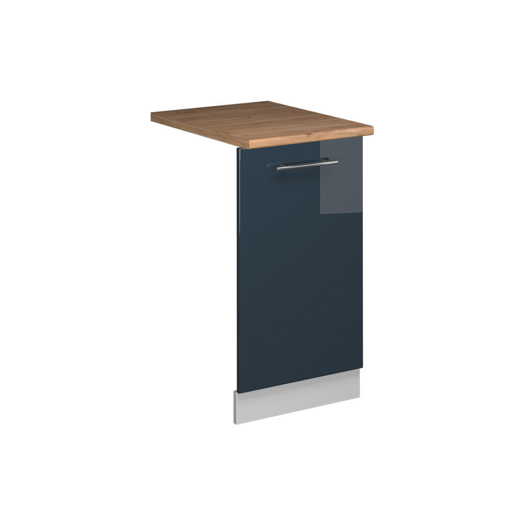 DISKMASKINENS FRONTPANEL Fame-Line M&ouml;rkbl&aring; h&ouml;gblank 45 cm , AP Oak M&ouml;rkbl&aring;, Vit 81.8/45/60 cm