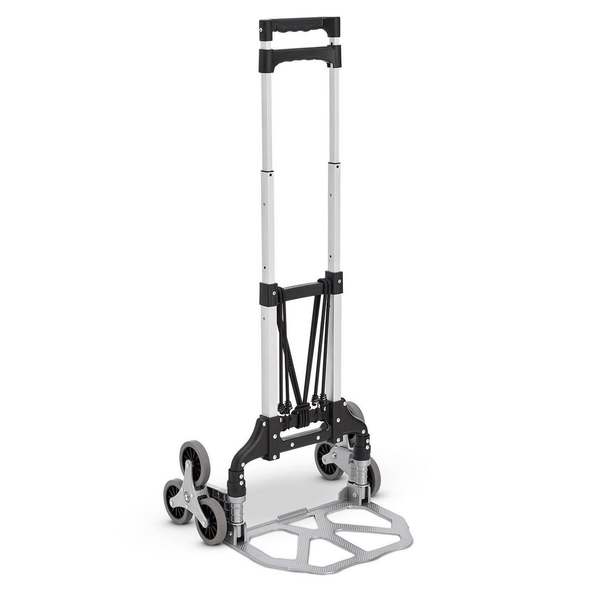 TREPPENSACKKARRE klappbar inkl. Handschuhen - Grau, Metall (45/48/110cm) - Juskys